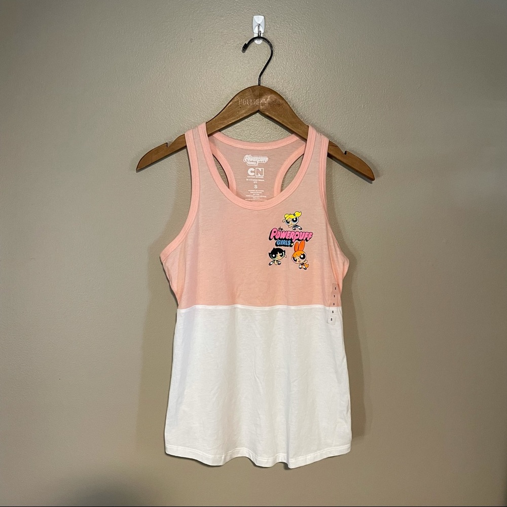 Powerpuff Girls Peach & White Tank